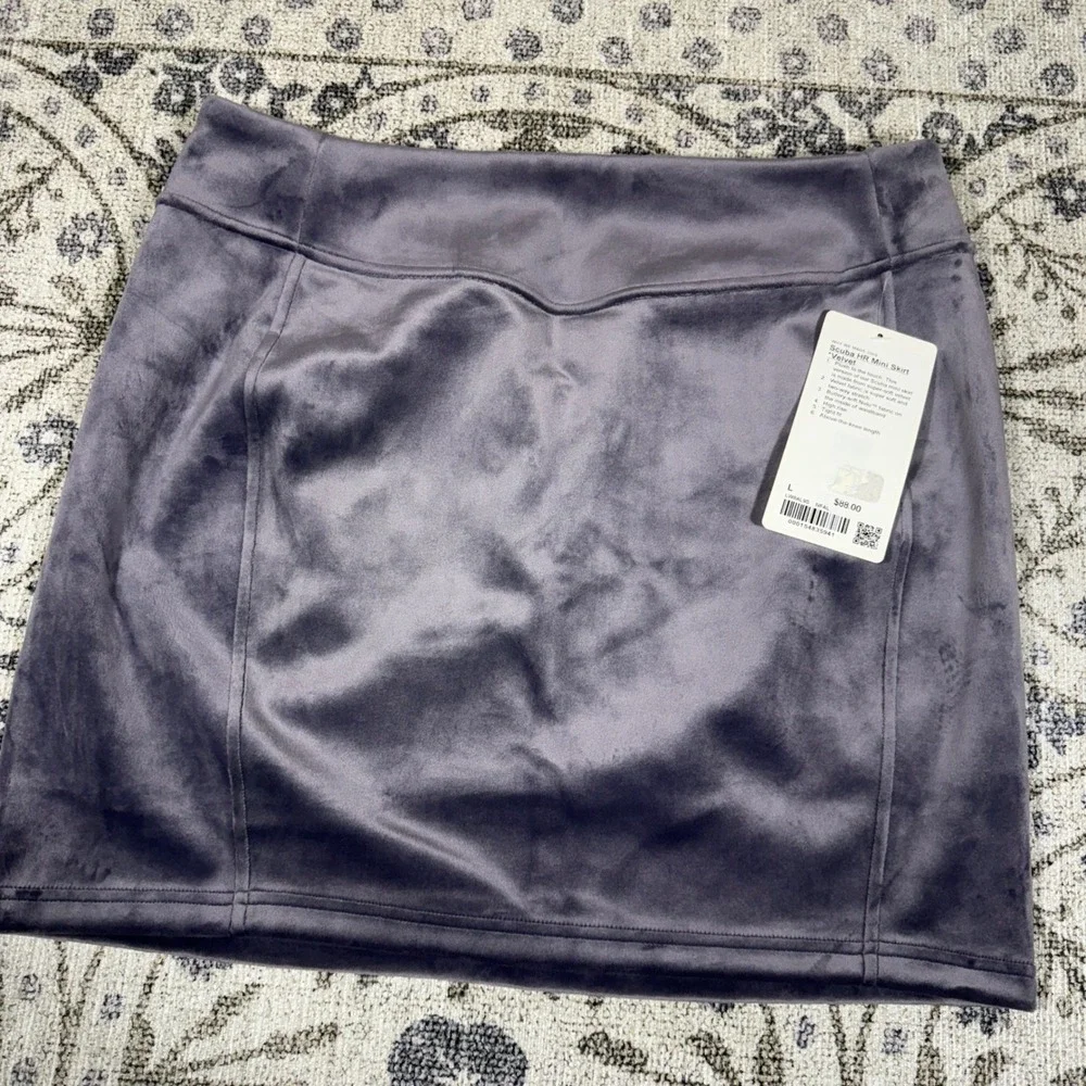 NEW! Lululemon Scuba‎ High-Rise Mini Skirt Velvet Purple Nightfall size L